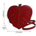 thumbnail image 3 of Slccxzc PU Leather Crossbody Bag Women Leaf Shaped Shoulder Bag Purse Elegant Mini Handbag Messenger Bag for Outdoor Travel, 3 of 7