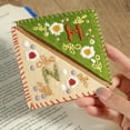 thumbnail image 6 of Personalized Hand Embroidered Corner Bookmark,Felt Triangle Page Stitched Handmade Bookmark,Unique Cute Flower Letter Embroidery Bookmarks Accessories for Book Lovers, 6 of 9