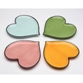 thumbnail image 4 of Ceramic Heart-Shaped Rainbow Plates Set 5.25 Inch Assorted Colors, 4 of 4