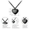 thumbnail image 4 of 555Jewelry Womens Stainless Steel Love Cute Heart Shape Small Dainty Delicate Hanging Pendant Necklace, Black, 4 of 6
