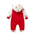 thumbnail image 2 of Douhoow Infant Christmas Romper Baby Boys Girls Festival Front Pocket Hooded Jumpsuit, 2 of 8