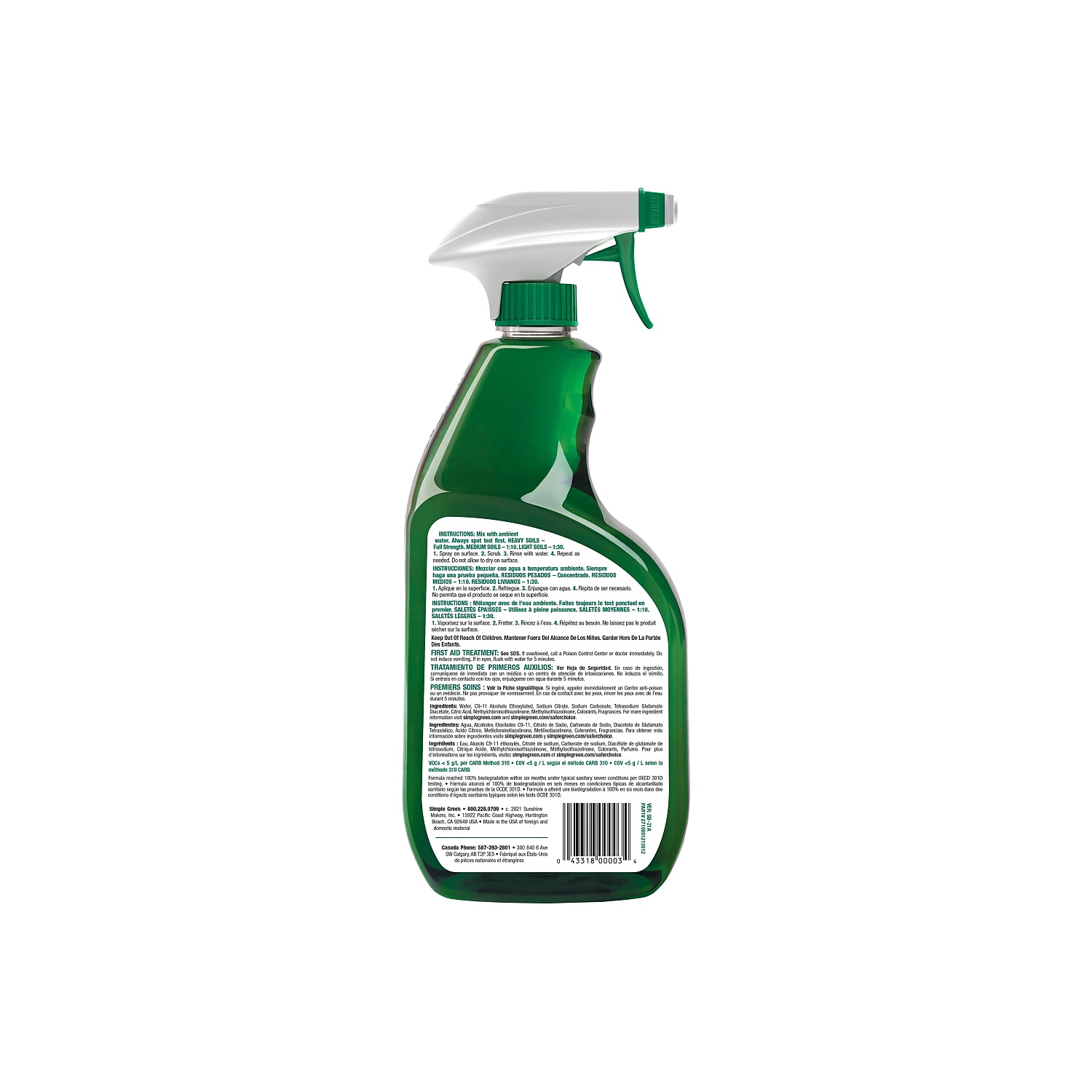 Simple Green 2710001213012 24 oz. Spray Bottle Concentrated Industrial Cleaner and Degreaser - image 2 of 2