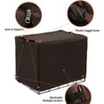 thumbnail image 3 of Seamander Dog Crate Cover,18",Brown, Durable Waterpoof and Windproof Dog Crate and Pet Kennel Cover, Fits 1-door, 2-doors, 3-doors steel wire Dog Crate and Pet Kennel, 3 of 4