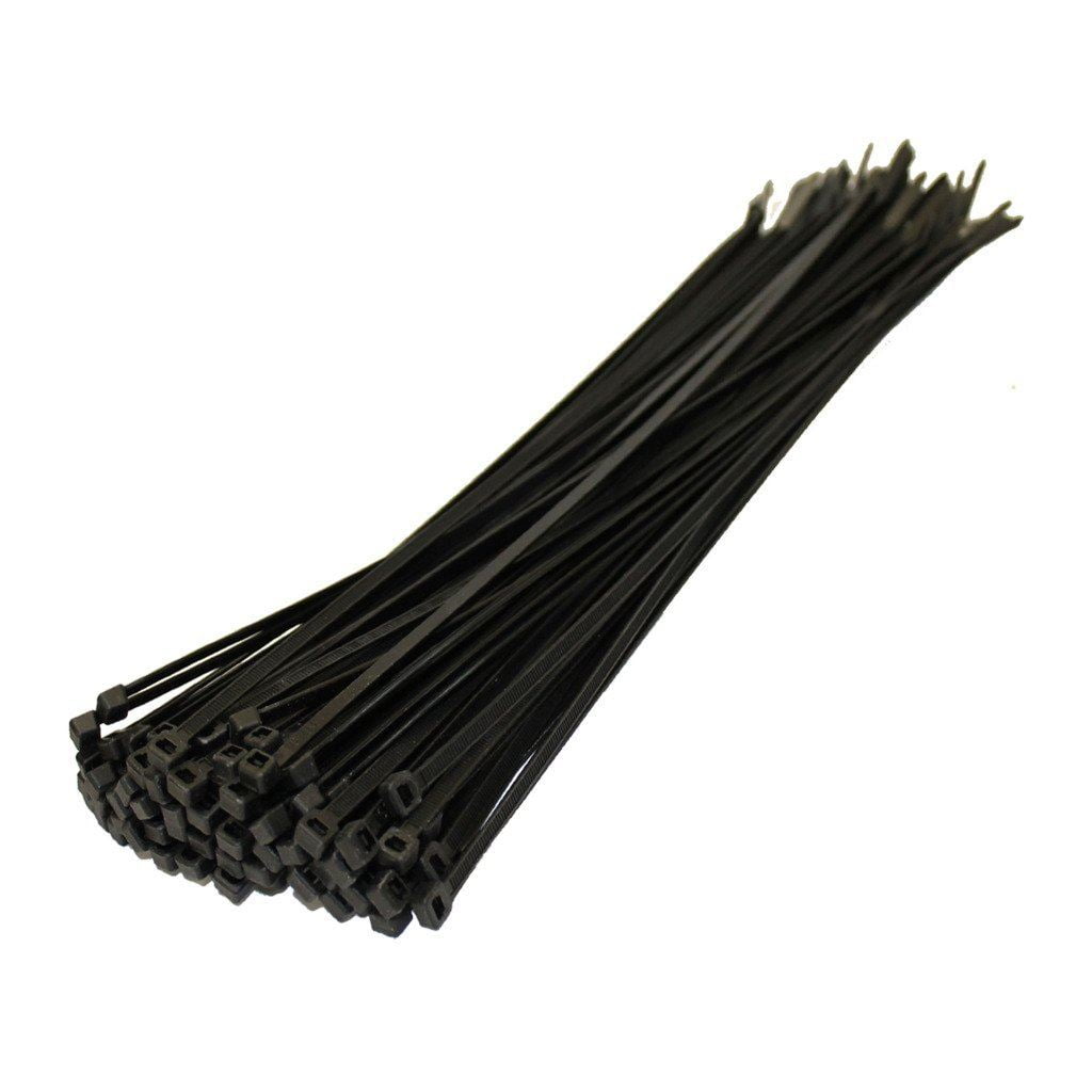 Packs of 100 Cable Ties Nylon Zip Tie Wraps Strong All Sizes & Colours 
