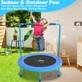 thumbnail image 2 of WOWLAND 3FT Toddler Trampoline with Handlebar for Age 1-6, Max Load 220LBS 36'' Indoor Mini Trampoline for Kids, Small Trampoline for Toddlers, Noise Free, Quick Assembly, 2 of 7