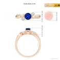 thumbnail image 6 of ANGARA Natural Sapphire and Diamond Twisted Vine Ring in 14K Rose Gold for Women (Size-5mm) | September Birthstone, Birthday, Anniversary, Jewelry Gift for Women | Natural Blue Sapphire Ring, 6 of 10
