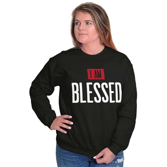 Blessed Religious Love Jesus Christ Sweatshirt for Men or Women Brisco Brands S