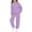 Purple, variant on GiLiling Teen Girls 2 Piece Outfit Set - Bow Print Hooded Sweatshirt and Jogger Pants, Cute Casual Activewear