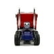 thumbnail image 1 of Camión tractor Optimus Prime rojo y azul con rayas plateadas "Transformers: Rise of the Beasts" (2023) Película "Hollywood Rides" Serie Diecast Model Car de Jada, 1 of 4