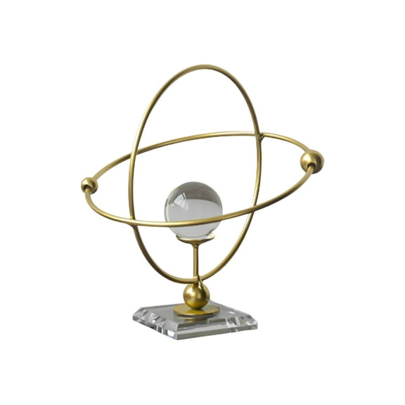 Creative Iron Art Crystal Ball Art Ornament Light Luxury Wine Cabinet Entrance TV Cabinet Living Room Home Furnishings Modern Decorative Ornaments