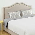 thumbnail image 3 of Yayeee Pillowcase Standard Size Set of 2 Satin Wrinkle Resistant Pillow Case, Light Gray Pattern, 3 of 7