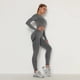 thumbnail image 5 of Conjunto de 2 piezas para mujer, ropa de gimnasio, Sujetador deportivo de Yoga sin costuras, Top corto, mallas de cintura alta, ropa deportiva para Fitness, trajes de entrenamiento para mujer, 5 of 5