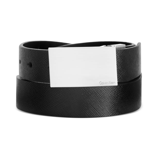 Cinturón reversible Calvin Klein para hombre, negro, 40
