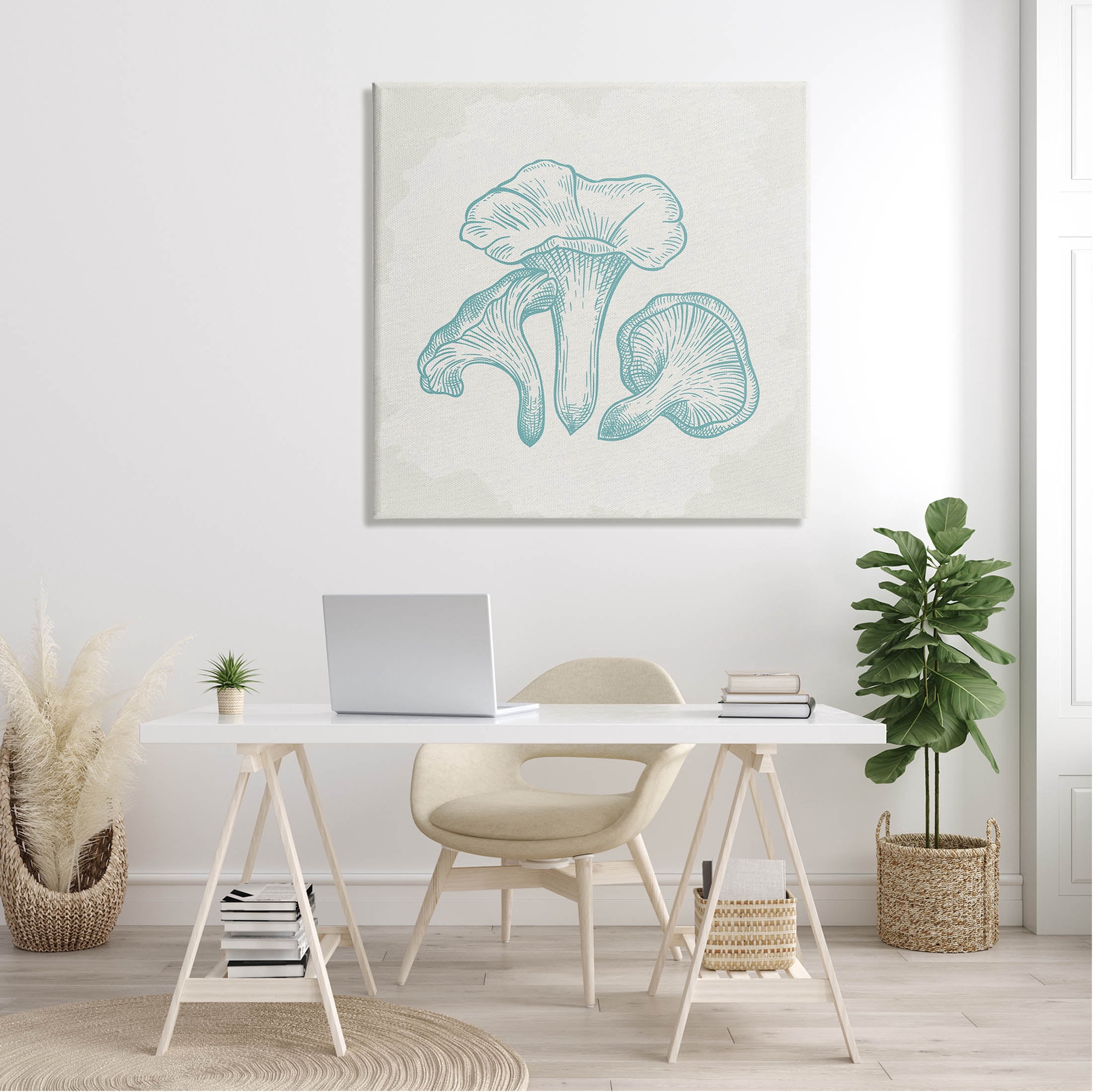 Stupell Industries Detailed Mushroom Specimen Botanicals Graphic Art Gallery Wrapped Canvas Print Wall Art, Design by Kim Allen