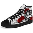 thumbnail image 5 of Aidianart Skull High Top Shoes Mens High Top Canvas Sneakers Size 8, 5 of 5