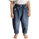 thumbnail image 1 of Pantalones vaqueros largos de moda para niñas, vaqueros con cintura elástica y ribete de encaje, pantalones casuales holgados y ligeramente acampanados, pantalones cómodos, pantalones de poliéster par, 1 of 7
