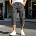 thumbnail image 4 of Cargo Shorts Men Joggers with Pockets Cycling Shorts Casual Summer Clothes Short for Men, 4 of 6