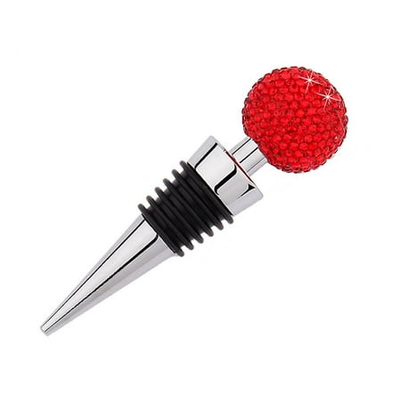 

Crystal Red Wine Bottle Stopper Zinc Alloy Wine Bottle Stopper Crystal Sealed Champagne Stopper