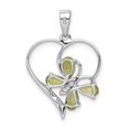thumbnail image 3 of White Sterling Silver Charm Pendant Themed Peridot Pear Green Diamond 25 mm 18, 3 of 3