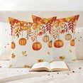 thumbnail image 3 of Orange Pumpkins Fall Outdoor Waterproof Pillow Covers, Rustic Thanksgiving Maple Leaf Decorative Square Throw Pillowcase Sofa Cushion Sham for Patio/Couch/Chair, 26"x26" 2 Pack, 3 of 8