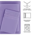thumbnail image 6 of Lux Decor Collection Twin Sheets Set , Upto 16 Inches Deep Pocket Brushed Microfiber 3 Piece Bed Sheets Set, Lavender, 6 of 8