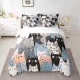 thumbnail image 2 of jejeloiu Kawaii Cat Kitten 7-Piece Twin Bedding Sets,Cute Cartoon Animal Bedding Comforter Set,Pet Lovers Sheet Sets For Kids,Super Cozy Room Decor Reversible, 2 of 8