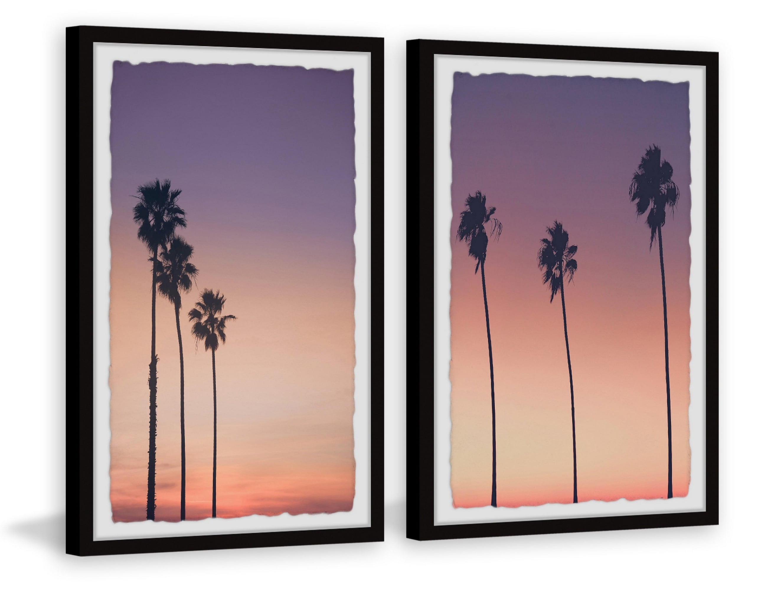 Marmont Hill Dawn and the Palm Trees Diptych, 36" x 48"