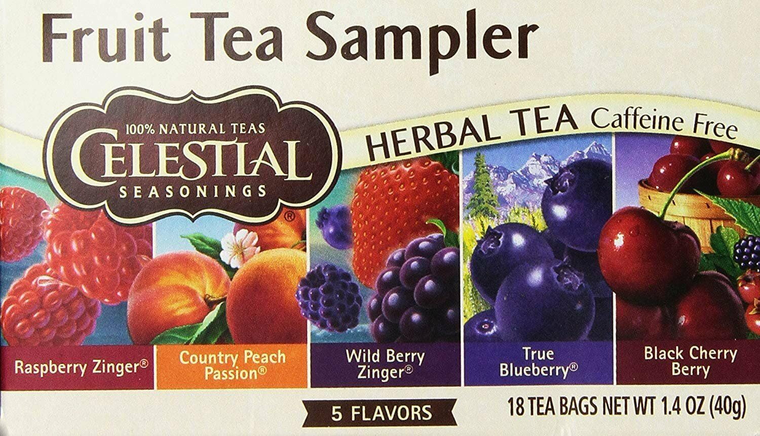 Celestial Seasoning Fruit Tea Sampler 18 bags Two Boxes