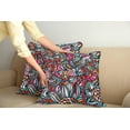 thumbnail image 2 of Ambesonne Colorful Throw Pillow Cover 2 Pack, Stained Glass Style Flower, 16", Multicolor, 2 of 7