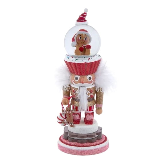 Kurt Adler Resin Hollywood Nutcracker, Gingerbread Water Globe, 10in