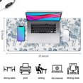 thumbnail image 5 of Long Mouse Pads for Desk,Pioneer Flower Floral Print Pattern Desk Mats on Top Of Desks, Desk Mouse Pad Extra Large with 3mm Non-Slip Base and Stitched Edge for Gaming,Office,Work,Home 35.4"x15.7", 5 of 6