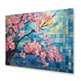 thumbnail image 2 of Designart "Collage Pink And Blue Blossoms Floral Montage" Floral Metal Wall Art, 2 of 5