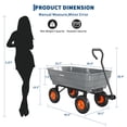 thumbnail image 2 of Graden Dump Cart, 600 Lb Capacity, Yard Utility Wagon With 180° Adjustable Handle, All Terrain Tires & Quick Release System, Poly Dump Cart for Soils Plants Tools, Heavy Duty, 2 of 10