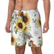 thumbnail image 1 of Balery Sunflowers Leaves And Birds Bañador para hombre, shorts de playa de secado rápido con entrepierna y forro de compresión-Medium, 1 of 6