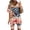 #0298-Pink, variant on Pounoo Women's 2 Piece Outfits Knit Sets Independence Day Style Lightweight Breathable V Neck Short Sleeve Star Print Top And Biker Shorts Gift