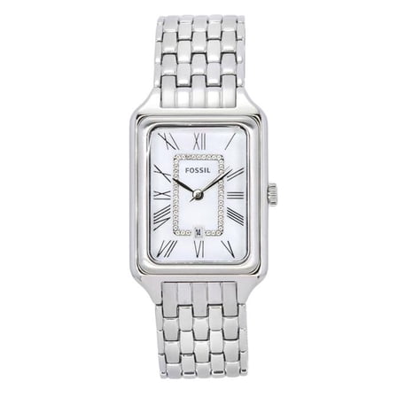 Fossil ES5306 Womens Raquel Stainless Steel White Mother of Pearl Dial Quartz Watch