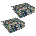 thumbnail image 2 of Blazing Needles 93454-4CH-REO-64 20 x 19 in. Patterned Outdoor Spun Polyester Chair Cushions, Telfair Peacock - Set of 4, 2 of 2