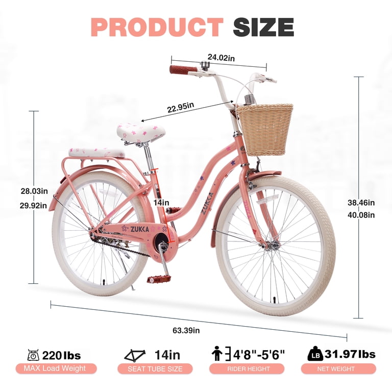 Meghna 24 inch Cruiser Bike Single Speed Dual Brake with Woven