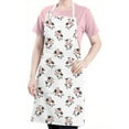 thumbnail image 5 of White Cow Happy Cow Pattern Apron-Garden Aprons for Women with Pockets-Cotton Linen Waterproof Kitchen Cooking Gardening Aprons Adjustable for Kitchen,Cooking,BBQ and Salon 33x27 Inch, 5 of 7