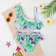 thumbnail image 4 of Kids Girls 2PCS Tankini Bikini Swimsuits Princess Mermaid Costume Halter Tops with Bottoms Swimwear Bathing Suits, 4 of 8