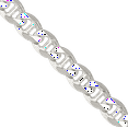 thumbnail image 2 of 925 Sterling Silver 8.25mm Anchor Mariner Curb Link Chain Necklace, 2 of 4