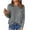 Gray, variant on Karight Women's Ribbed Knit Mock Turtleneck Sweater Pullover Tops V Neck Vacation Fall Striped Color Block Blouse