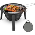thumbnail image 1 of Asador de Carbón Portátil 14” con Bolso | Parrilla Plegable de Acero para BBQ en Jardín, Playa, Camping, Picnic, Barco | Compacta y Ligera, 1 of 6