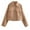Khaki-03, variant on HTNBO Womens Cropped Jacket Fall Fashion Zip up Coats Lapel Collar Crop Casual Jackets Outerwear with Pockets