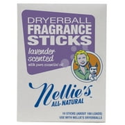 Nellie's All Natural Dryerball Fragrance Sticks, Lavender Scented, 10 Ct, 100 Loads