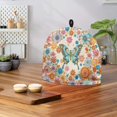 thumbnail image 4 of HELLHERO Polyester Canvas Teapot Dust Cover Ornate Butterfly and Florals Easy to Clean Protector for Novelty Gift, 4 of 8