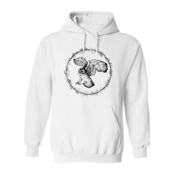 The Wreath And The Owl Hoodie Men -Image by Shutterstock, Male x-Large