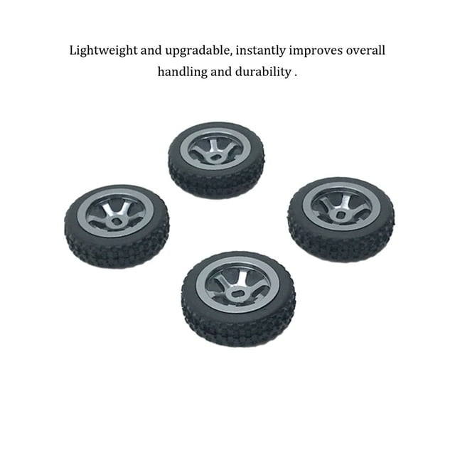 Ruiboury 4pcs/set RC Car Wheel Rim Tire Modification Parts For 1/28 Wltoys K969 RC Wheel Rim Tires Aluminum Alloy Wheels Rim titanium 1Set