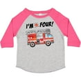 thumbnail image 3 of Inktastic I'm 4 Fire Truck 4th Birthday Boys or Girls Toddler T-Shirt, 3 of 5