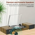 thumbnail image 4 of RetroAudio Record Player for Vinyl with External Speakers Belt-Drive Turntables for Vinyl Records Dual Stereo Speakers, Cyan, 4 of 11